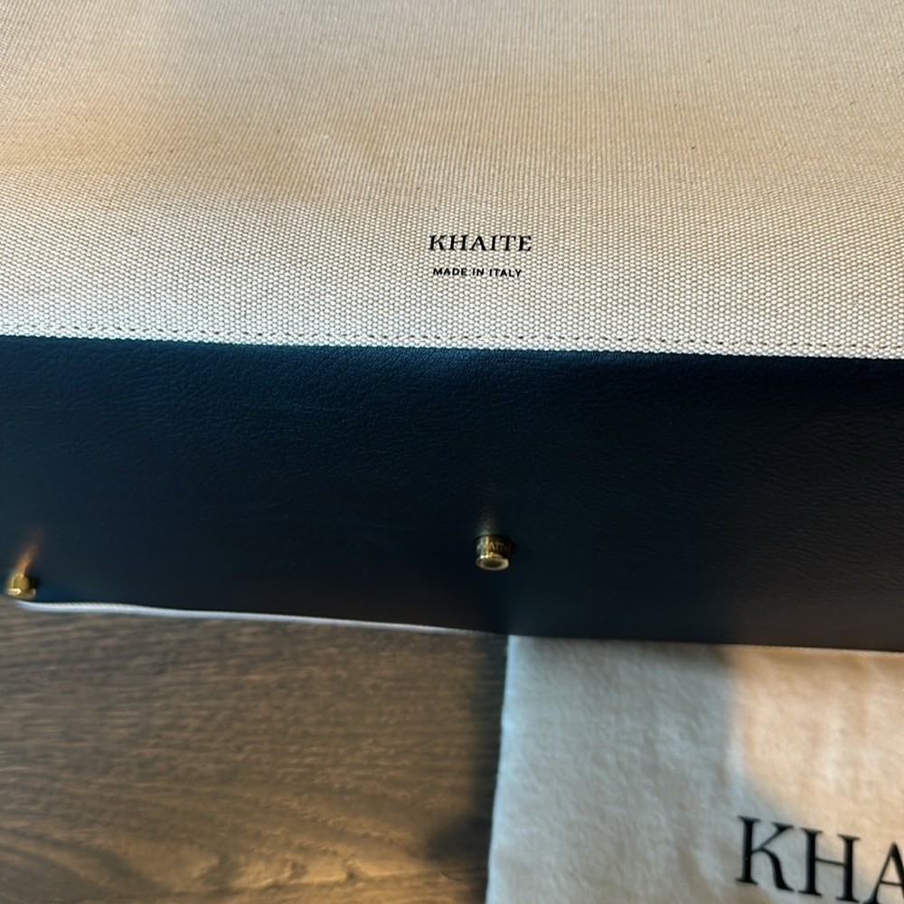 Khaite Maeve weekender large leather and canvas tote - Picture 13 of 14